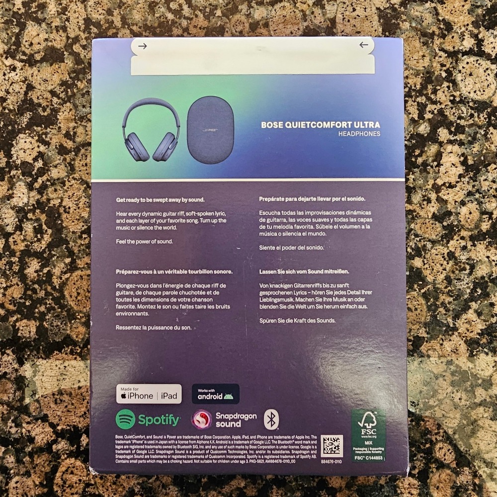 New! Bose QuietComfort ULTRA Noise Cancelling Bluetooth Wireless Headphones Blue - Picture 4 of 10